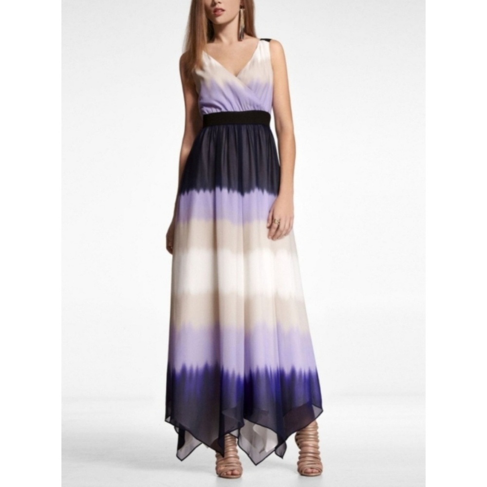 Express Purple Ombre Maxi Dress